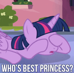 Size: 420x419 | Tagged: safe, edit, edited screencap, screencap, twilight sparkle, alicorn, pony, g4, the times they are a changeling, animated, best princess, caption, cute, female, gif, solo, sunshine sunshine, twiabetes, twilight sparkle (alicorn)