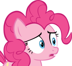Size: 11672x10641 | Tagged: safe, artist:cyanlightning, pinkie pie, g4, the gift of the maud pie, .svg available, absurd resolution, female, simple background, solo, transparent background, vector, worried