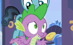 Size: 750x464 | Tagged: safe, screencap, spike, twilight sparkle, alicorn, pony, g4, the times they are a changeling, animated, excited, floppy ears, gif, happy, out of context, twilight sparkle (alicorn)