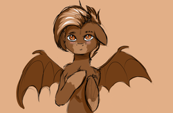 Size: 2083x1355 | Tagged: safe, artist:sweetcinnamon, oc, oc only, oc:sweet cinnamon, bat pony, pony, sketch, solo