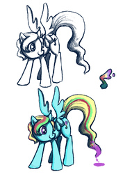 Size: 2480x3508 | Tagged: safe, artist:colourbee, oc, oc only, oc:colour bee, pegasus, pony, high res, solo