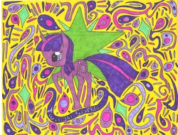 Size: 3324x2528 | Tagged: safe, artist:believebeluga, twilight sparkle, g4, trippy