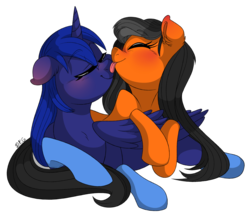 Size: 1600x1391 | Tagged: safe, artist:dragonfoxgirl, oc, oc only, alicorn, pony, alicorn oc, duo, female, lesbian, licking, mare, oc x oc, shipping, simple background, tongue out, transparent background