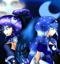 Size: 388x415 | Tagged: safe, artist:chloexrascalfangirl, nightmare moon, princess luna, human, g4, female, humanized, solo