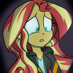 Size: 494x494 | Tagged: dead source, safe, artist:wubcakeva, sunset shimmer, equestria girls, g4, crying