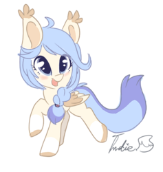 Size: 500x527 | Tagged: safe, artist:indiefoxtail, oc, oc only, oc:feather fluff, solo