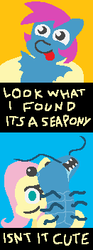 Size: 131x351 | Tagged: safe, artist:threetwotwo32232, fluttershy, sea pony, g4, comic, female, solo