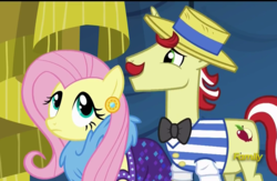 Size: 1103x718 | Tagged: safe, screencap, flam, fluttershy, pony, g4, viva las pegasus