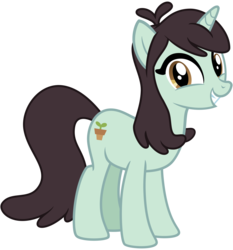 Size: 2800x3000 | Tagged: safe, artist:cheezedoodle96, sprout greenhoof, pony, g4, viva las pegasus, .svg available, female, high res, las pegasus resident, looking at you, mare, simple background, smiling, svg, transparent background, vector