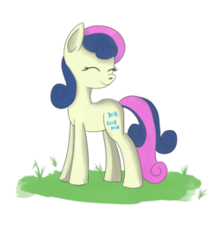 Size: 1432x1456 | Tagged: safe, artist:ailynd, bon bon, sweetie drops, earth pony, pony, g4, female, newbie artist training grounds, smiling, solo