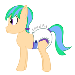 Size: 1500x1500 | Tagged: safe, artist:leadpie, derpibooru exclusive, oc, oc only, oc:lead pie, diaper, non-baby in diaper, simple background, solo, transparent background