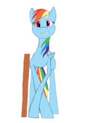 Size: 1536x2048 | Tagged: safe, artist:settop, rainbow dash, g4, female, long legs, newbie artist training grounds, solo