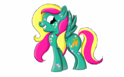 Size: 1280x800 | Tagged: dead source, safe, artist:brights-brightly, starglow, pegasus, pony, g1, g4, female, g1 to g4, generation leap, newbie artist training grounds, solo