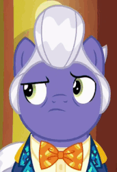 Size: 262x382 | Tagged: safe, screencap, gladmane, earth pony, pony, g4, viva las pegasus, cropped, gif, male, non-animated gif, raised eyebrow, reaction image, solo, stallion