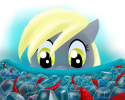 Size: 2500x2000 | Tagged: safe, artist:anttosik, derpy hooves, pegasus, pony, g4, chili, female, high res, ice cube, mare, newbie artist training grounds, solo