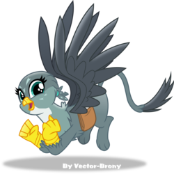 Size: 3792x3799 | Tagged: safe, artist:vector-brony, gabby, griffon, g4, the fault in our cutie marks, female, high res, simple background, solo, transparent background, vector