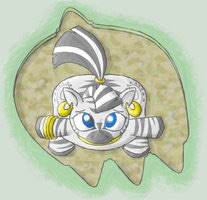 Size: 207x200 | Tagged: source needed, safe, artist:secretgoombaman12345, zecora, zebra, g4, flattened, footprint, solo