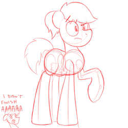 Size: 1200x1200 | Tagged: safe, artist:ask-the-unnamed-pony, oc, oc only, monochrome, newbie artist training grounds, solo