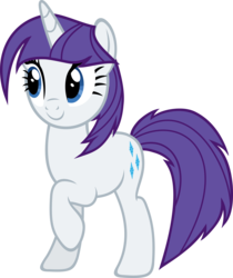 Size: 5045x6000 | Tagged: safe, artist:slb94, rarity, pony, unicorn, g4, absurd resolution, alternate hairstyle, female, mare, simple background, smiling, solo, tomboy, tomboy rarity, transparent background, vector