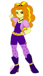 Size: 1200x2100 | Tagged: safe, artist:jack-pie, adagio dazzle, equestria girls, g4, belt, clothes, evil smile, female, fingerless gloves, gloves, high heels, jewelry, looking at you, necklace, pendant, signature, solo