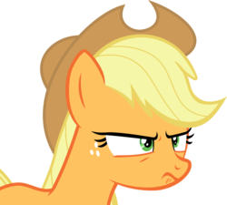 Size: 7056x6340 | Tagged: safe, artist:pink1ejack, applejack, earth pony, pony, g4, viva las pegasus, absurd resolution, angry, female, freckles, mare, simple background, solo, transparent background, vector