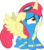 Size: 5478x6228 | Tagged: safe, artist:baronbronie, apple bloom, alicorn, pony, g4, absurd resolution, alicornified, bloomicorn, clothes, female, filly, floppy ears, foal, goggles, race swap, sheepish grin, simple background, solo, this isn't even my final form, this will end in tears and/or death and/or covered in tree sap, transparent background, vector, what has magic done, wonderbolts uniform, xk-class end-of-the-world scenario