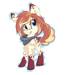 Size: 500x551 | Tagged: safe, artist:indiefoxtail, oc, oc only, pegasus, pony, clothes, scarf, solo