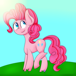 Size: 2500x2500 | Tagged: safe, artist:hurricanestarpegasus, pinkie pie, g4, female, heart, high res, smiling, solo