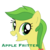 Size: 1173x1173 | Tagged: safe, artist:willowtails, apple fritter, earth pony, pony, g4, apple family member, female, grin, mare, simple background, smiling, solo, transparent background