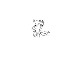 Size: 3300x2550 | Tagged: safe, artist:lordcurly972, scootaloo, g4, cutie mark, female, high res, monochrome, newbie artist training grounds, scooter, solo, the cmc's cutie marks