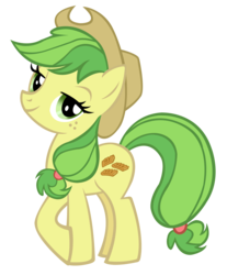 Size: 1496x1810 | Tagged: safe, artist:durpy, apple fritter, applejack, earth pony, pony, g4, apple family member, female, mare, recolor, simple background, solo, stock vector, transparent background