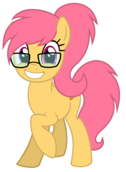 Size: 3500x4770 | Tagged: dead source, safe, artist:nevermattie, oc, oc only, oc:funkey, earth pony, pony, cute, female, glasses, grin, looking at you, mare, ocbetes, raised hoof, simple background, smiling, solo, squee, transparent background, vector