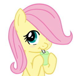 Size: 2000x2041 | Tagged: safe, artist:burnystuff, fluttershy, g4, cute, female, high res, juice, juice box, solo, younger