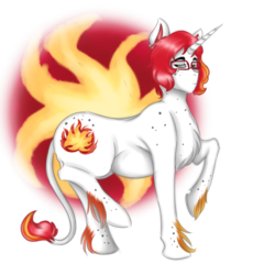 Size: 800x800 | Tagged: safe, artist:anxiousshadowpetals, oc, oc only, pony, unicorn, glasses, leonine tail, solo