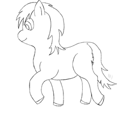 Size: 1500x1500 | Tagged: safe, artist:avering, generic pony, monochrome, newbie artist training grounds, solo