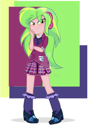 Size: 1024x1448 | Tagged: safe, artist:quimlox123, lemon zest, equestria girls, g4, clothes, crystal prep academy uniform, school uniform