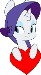 Size: 1530x2781 | Tagged: safe, artist:hidden-cat, artist:xaxu-slyph, rarity, g4, colored, cute, female, heart, raribetes, simple background, solo, transparent background, vector