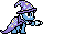 Size: 70x31 | Tagged: safe, artist:mega-poneo, trixie, pony, unicorn, g4, animated, arm cannon, female, food, gif, gif for breezies, lemon, mare, mega man (series), megapony, picture for breezies, shooting, simple background, solo, sprite, transparent background, video game