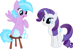 Size: 2218x1492 | Tagged: safe, artist:nursey, derpibooru exclusive, rarity, oc, oc:broken clouds, g4, amputee, clothes, simple background, socks, striped socks, transparent background, vector