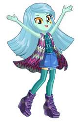Size: 364x556 | Tagged: safe, lyra heartstrings, equestria girls, g4, my little pony equestria girls: legend of everfree, box art, camp fashion show outfit, female, looking at you, simple background, smiling, solo, white background