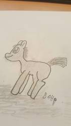 Size: 747x1328 | Tagged: safe, artist:boandreh, generic pony, monochrome, newbie artist training grounds, solo, traditional art