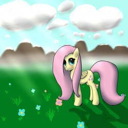 Size: 1000x1000 | Tagged: safe, artist:shaliwolf, fluttershy, g4, female, newbie artist training grounds, solo