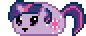 Size: 86x36 | Tagged: safe, artist:taldigi, twilight sparkle, g4, animated, blob, female, gif, heart, pixel art, solo, what has science done