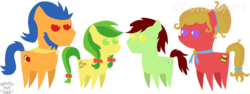 Size: 1024x386 | Tagged: safe, artist:capitainsmiffy, apple fritter, oc, g4, apple family member, pointy ponies