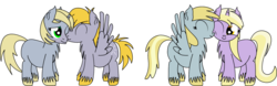 Size: 1280x398 | Tagged: safe, artist:dinkyuniverse, chirpy hooves, crackle pop, dinky hooves, dipsy hooves, g4, brother and sister, brothers, cute, sibling bonding, sisters