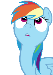 Size: 520x737 | Tagged: safe, artist:tanyahra, rainbow dash, pegasus, pony, 60 fps, animated, cute, dashabetes, female, gif, looking down, looking up, mare, simple background, solo, transparent background
