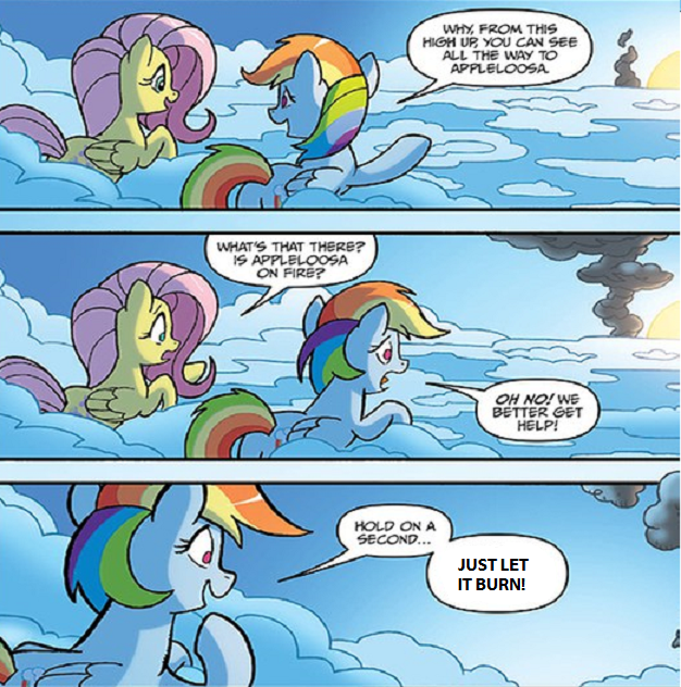 Semi Grimdark Edit Fluttershy Rainbow Dash Pegasus Pony Idw Spoiler Comicff