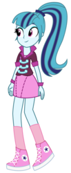 Size: 1500x3634 | Tagged: safe, artist:sketchmcreations, sonata dusk, equestria girls, g4, my little pony equestria girls: rainbow rocks, alternate clothes, clothes, commission, converse, ponytail, shoes, simple background, skirt, smiling, sneakers, socks, solo, transparent background, vector