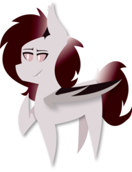 Size: 1298x1692 | Tagged: safe, artist:themodpony, oc, oc only, oc:sickle cell, bat pony, pony, bat pony oc, bat wings, fangs, female, hooves, lineless, mare, pointy ponies, simple background, solo, transparent background, wings