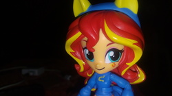 Size: 4160x2336 | Tagged: safe, artist:leone di cielo, sunset shimmer, equestria girls, g4, customized toy, doll, equestria girls minis, irl, photo, toy